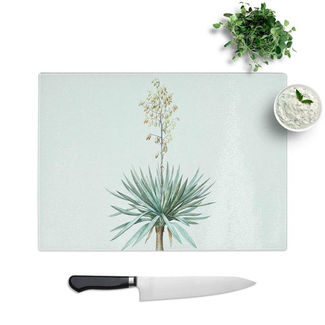 Tempered Glass Adams Needle Yucca Flowers Chopping Board East Urban Home Size: 28.5 cm W x 20 cm L on Productcaster.