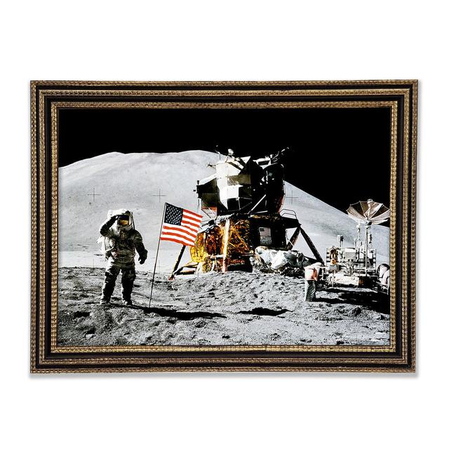 American Moon Landing - Print Ebern Designs Size: 29.1cm H x 42cm W x 3cm D on Productcaster.