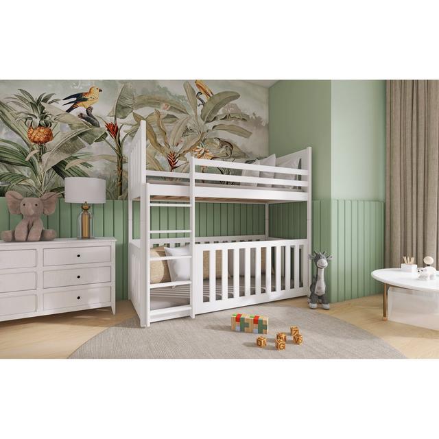 Baltser Standard Bunk Bed Harriet Bee Colour (Bed Frame): Brown, Size: 90 x 200cm on Productcaster.