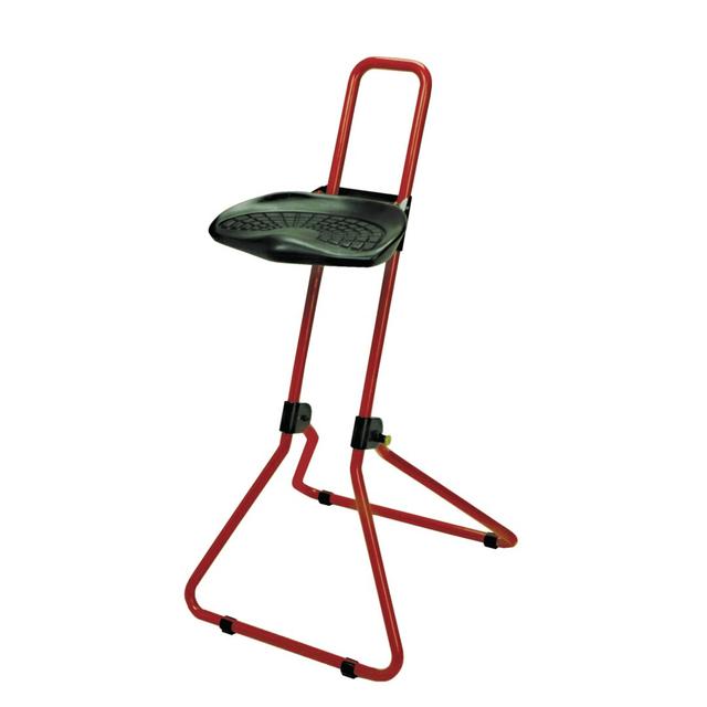 Height-adjustable office stool Symple Stuff Frame Colour: Red on Productcaster.