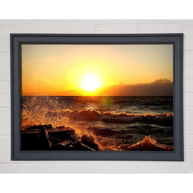 Lake Erie Saybrook Ohio - Single Picture Frame Art Prints Highland Dunes Size: 42cm H x 59.7cm W on Productcaster.