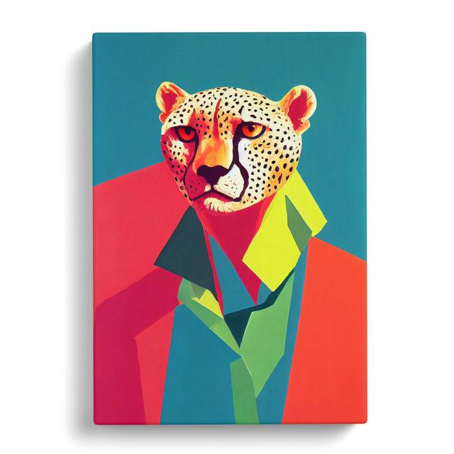 Katya Pop Art Cheetah - Wrapped Canvas Graphic Art Maturi Size: 50cm H x 35cm W x 3cm D on Productcaster.