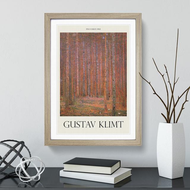 Pine Tree Forest Print by Gustav Klimt - Picture Frame Painting East Urban Home Size: 48cm H x 36cm W x 2cm D, Frame Option: Oak Framed on Productcaster.