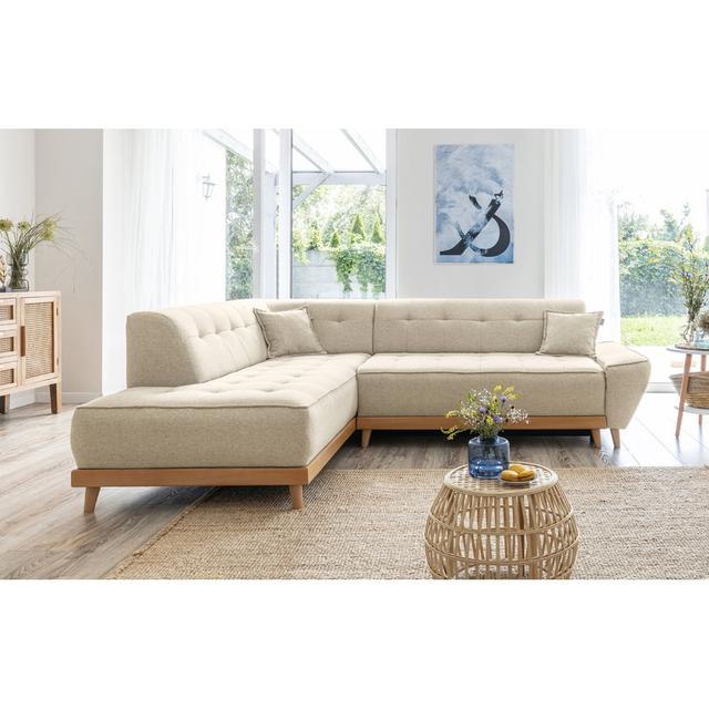 Ecksofa Dazzling Daisy mit Bettfunktion MiuForm Polsterfarbe: Beige, Ausrichtung: Ausrichtung Links on Productcaster.