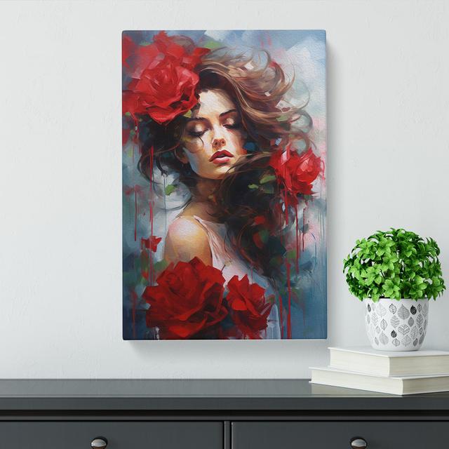 Rose Expressionism - No Frame Print Marlow Home Co. Size: 60cm H x 40cm W x 3cm D on Productcaster.