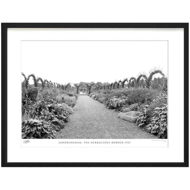 'Sandringham, the Herbaceous Border 1927' by Francis Frith - Picture Frame Photograph Print on Paper The Francis Frith Collection Size: 60cm H x 80cm on Productcaster.