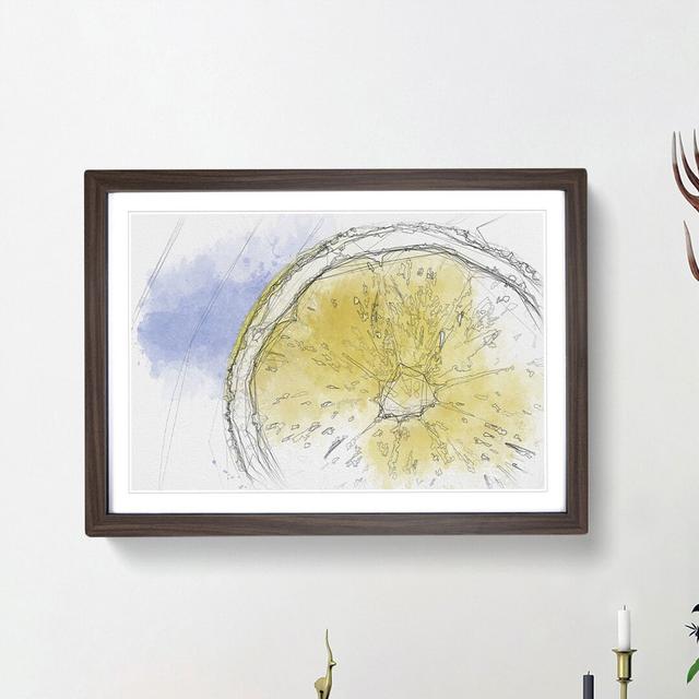 Lemon Slice - Picture Frame Graphic Art Print East Urban Home Frame Option: Walnut Framed, Size: 45cm H x 63cm W x 2cm D on Productcaster.