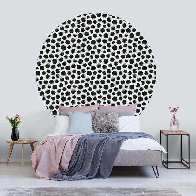 Mcdowell Matte Peel & Stick Mural Corrigan Studio Colour: Black, Size: 225cm L x 225cm W on Productcaster.