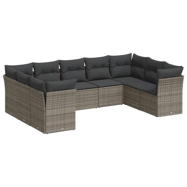 Gartensofa 10 mit Kissen DEvidaxl Farbe des Kissens: Chile, Rahmenfarbe: Grau on Productcaster.