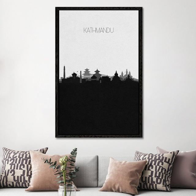 Kathmandu, Nepal City Skyline by Ayse Deniz Akerman - Print on Canvas iCanvas Format: Black Framed Canvas, Size: 66.04cm H x 45.72cm W x 3.81cm D on Productcaster.