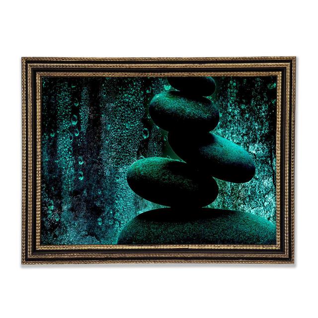 Gerahmter Kunstdruck Dark Rocks Haus am Meer Größe: 59,7 cm H x 84,1 cm B on Productcaster.