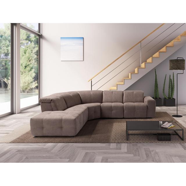 Allysah Large Sectional 17 Stories Orientation: Left Hand Facing, Upholstery Colour: Mud, Reclining Type: With Foot Relax Machanism on Productcaster.