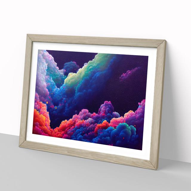 Painted Cosmos Vol.5 - Picture Frame Painting Metro Lane Format: Oak Framed, Size: 34cm H x 46cm W x 2cm D on Productcaster.