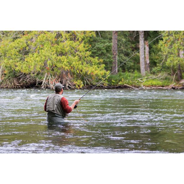 A Fisherman Fishing by Denise Walker - Wrapped Canvas Photograph Alpen Home Size: 81cm H x 122cm W on Productcaster.