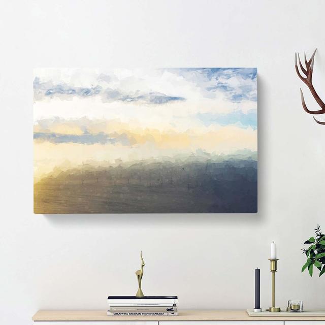 Wind Farm In Abstract - Wrapped Canvas Print East Urban Home Size: 50cm H x 76cm W x 3cm D on Productcaster.