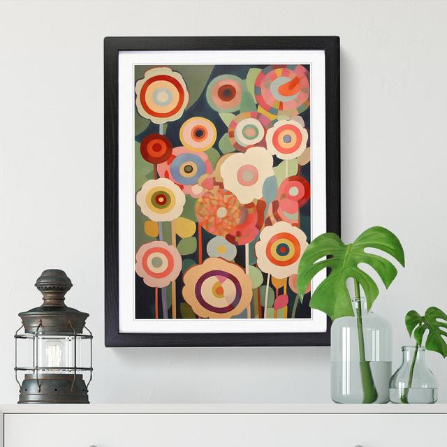 FRM-V0523-947X Flowers Orphism Design Vol.12 - Print ClassicLiving Format: Black, Size: 64cm H x 46cm W x 2cm D on Productcaster.