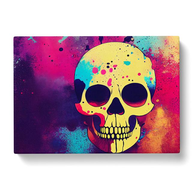 Skull Paint Splatter Vol.6 Abstract Happy Larry Size: 40cm H x 60cm W x 3cm D on Productcaster.