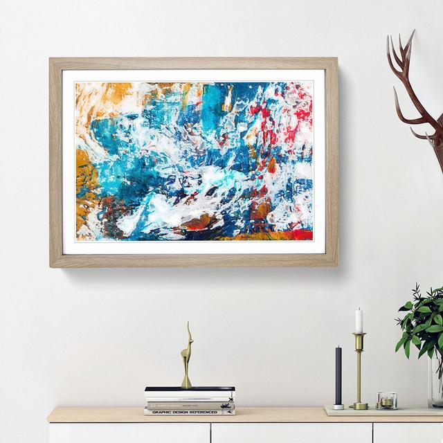 Abstract Vol.384 by S.Johnson - Picture Frame Painting Print on Paper East Urban Home Frame Option: Oak Framed, Size: 45cm H x 63cm W x 2cm D on Productcaster.