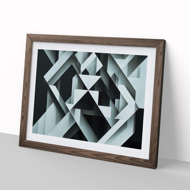 Fascinating Modern Abstract - Picture Frame Graphic Art Metro Lane Size: 34cm H x 46cm W x 2cm D, Frame Colour: Walnut on Productcaster.