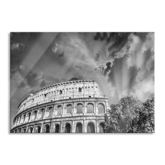 Classic Colloseum in Rome - Unframed Photograph on Glass Brayden Studio Size: 60cm H x 80cm W x 0.4cm D on Productcaster.