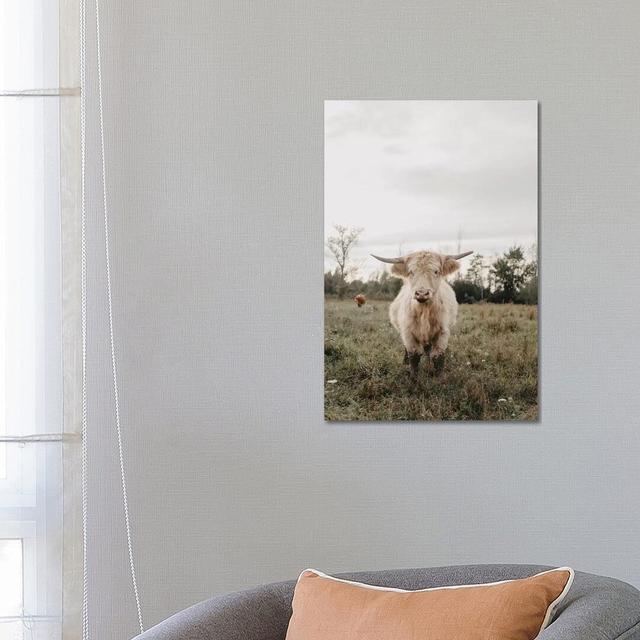 The Highland Cow by Chelsea Victoria - Wrapped Canvas Photograph Natur Pur Size: 66.04cm H x 45.72cm W x 1.91cm D on Productcaster.