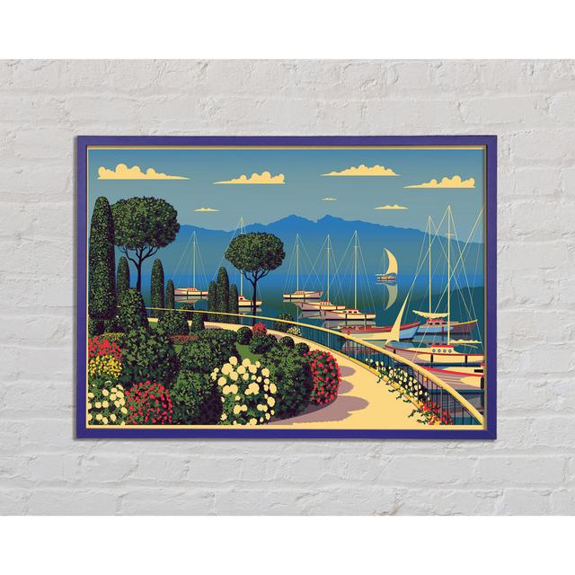 Vintage Travel Poster - Single Picture Frame Art Prints Ophelia & Co. Size: 42cm H x 59.7cm W x 2cm D on Productcaster.