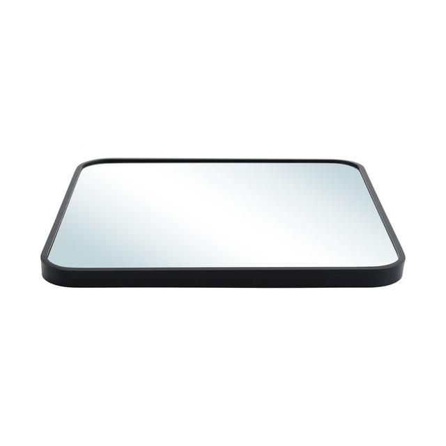 Lafata Metal Framed Wall Mounted Bathroom Mirror in Black 17 Stories Size: 40cm H x 40cm W on Productcaster.