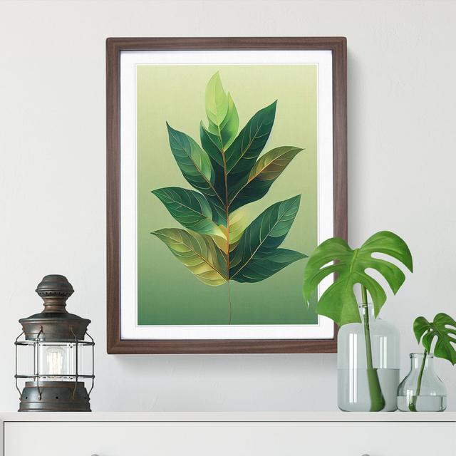 A Traditional Leaf - Single Picture Frame Print ClassicLiving Size: 34cm H x 25cm W x 2cm D, Frame Colour: Walnut on Productcaster.