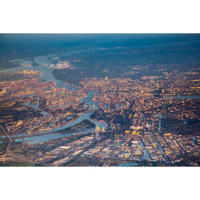 Galaviz Aerial of Hamburg - Wrapped Canvas Photograph House of Hampton Size: 51cm H x 76cm W x 3.8cm D on Productcaster.