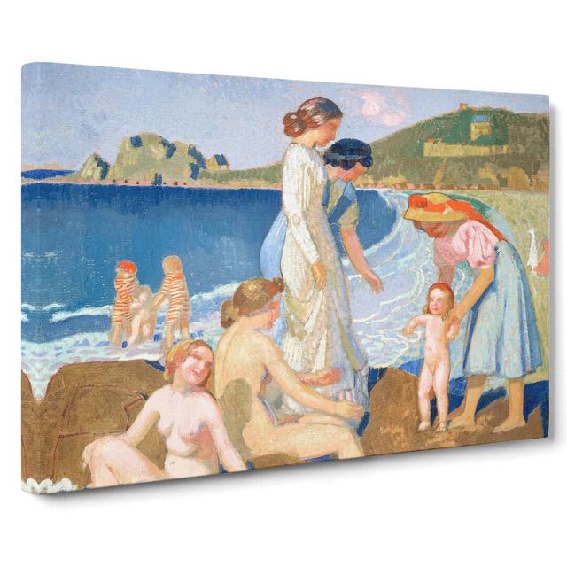 Bathers in Perros Guirec by Maurice Denis - Wrapped Canvas Paining East Urban Home Size: 40cm H x 60cm W x 3cm D on Productcaster.