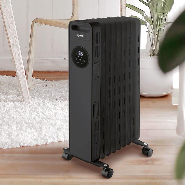 Igenix 2000W Digital Oil Radiator with Timer (Set of 2) Igenix Finish: Black on Productcaster.