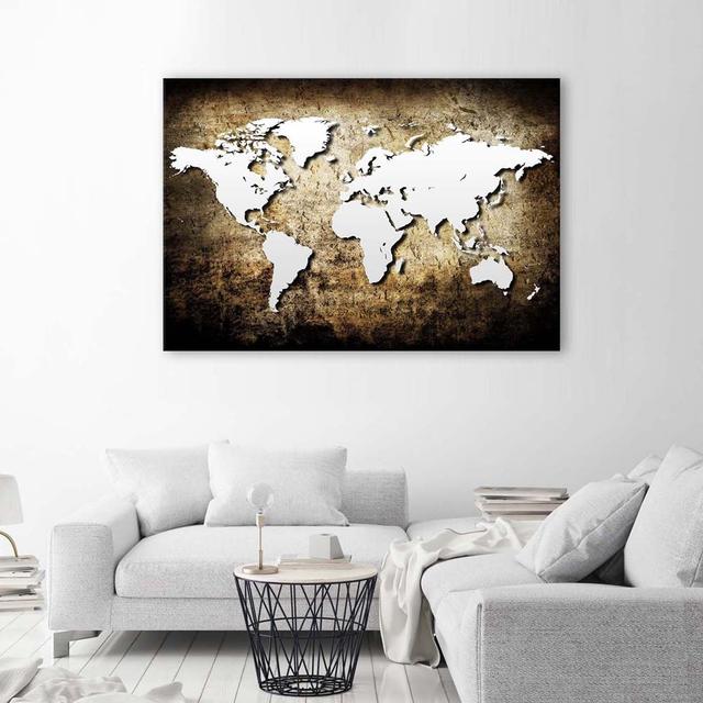 Old Vintage World Map - Wrapped Canvas Graphic Art Print Borough Wharf Size: 80cm H x 120cm W on Productcaster.