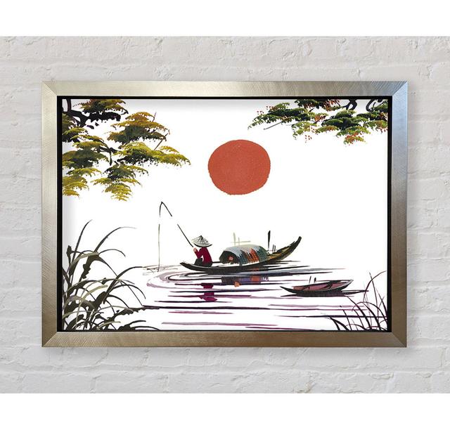 The Japanese Sun Fisherman - Single Picture Frame Art Prints Bright Star Size: 84.1cm H x 118.9cm W x 3.4cm D on Productcaster.