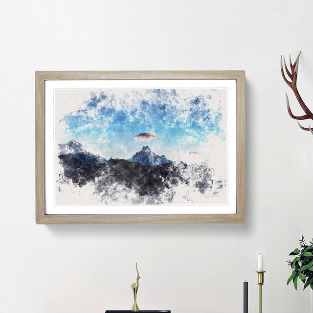 Fishtail Mountain Nepal - Picture Frame Painting Print East Urban Home Frame Option: Oak Framed, Size: 40cm H x 60cm W x 2cm D on Productcaster.