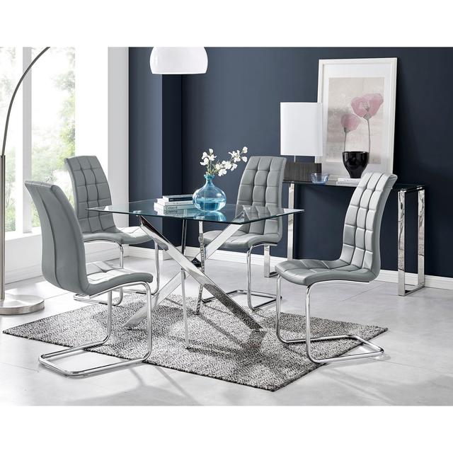 Chowchilla 5 - Piece Dining Set Canora Grey Colour (Chair): Elephant Grey on Productcaster.