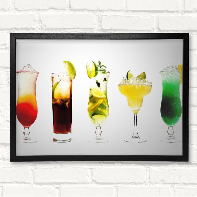 Cocktails For The Ladies - Closed Corner Frame Art Prints on Wood Fairmont Park Size: 21cm H x 29.7cm W on Productcaster.