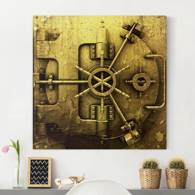 Golden Safe - Wrapped Canvas Graphic Art Williston Forge Format: 260g/m² canvas, Size: 50cm H x 50cm W on Productcaster.