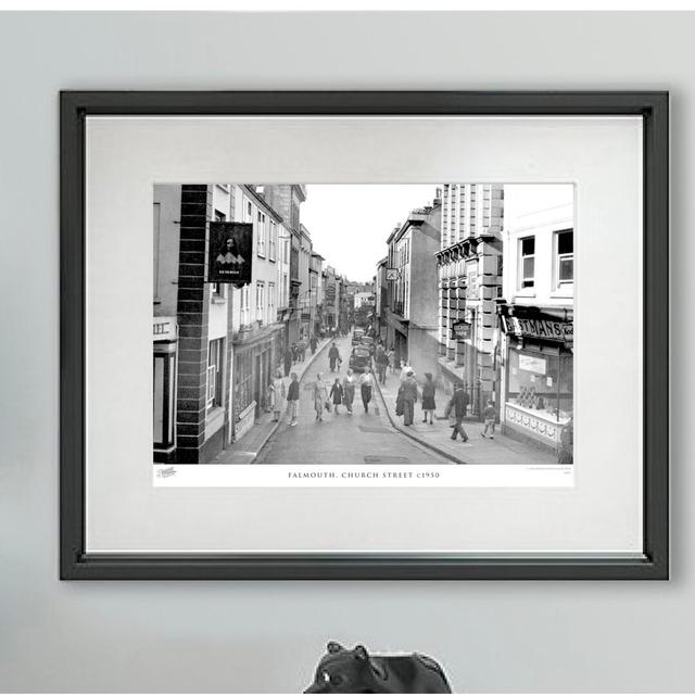 'Falmouth, Church Street C1950' - Picture Frame Photograph Print on Paper The Francis Frith Collection Size: 28cm H x 36cm W x 2.3cm D on Productcaster.