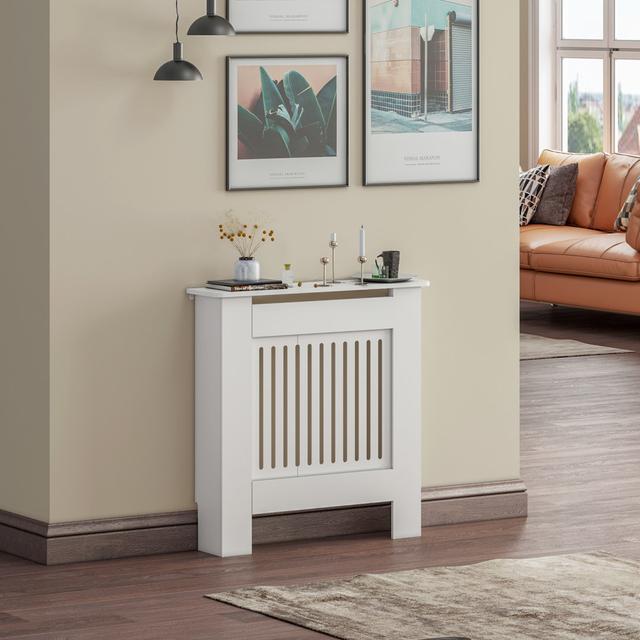 Raeford Small Radiator Cover Rosalind Wheeler Radiator Colour: White on Productcaster.