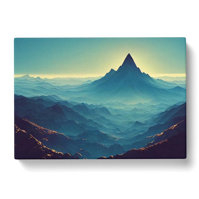 Splendid Mountain Landscape - Wrapped Canvas Graphic Art Alpen Home Size: 50cm H x 76cm W x 3cm D on Productcaster.