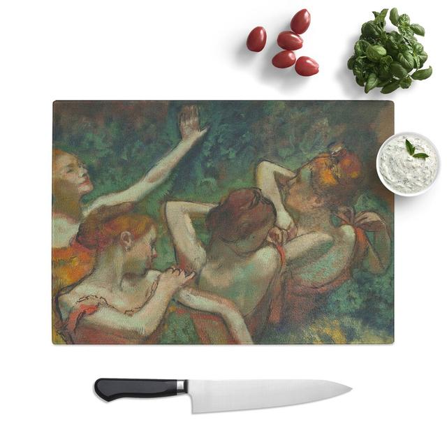 Four Ballet Ballerina Dancers Vol.2 by Edgar Degas Chopping Board East Urban Home Size: 0.4cm H x 20cm W x 28.5cm L on Productcaster.