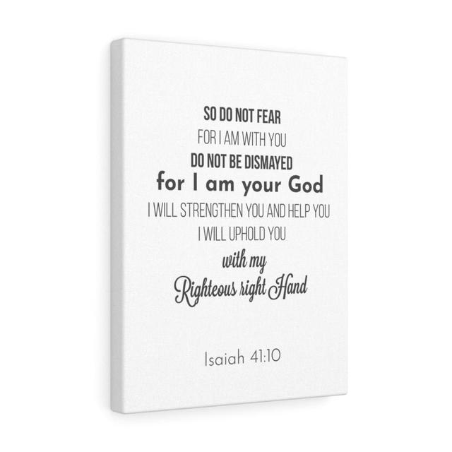 Uphold You Isaiah 41:10 - Wrapped Canvas Typography Blue Elephant Size: 76cm H x 61cm W on Productcaster.