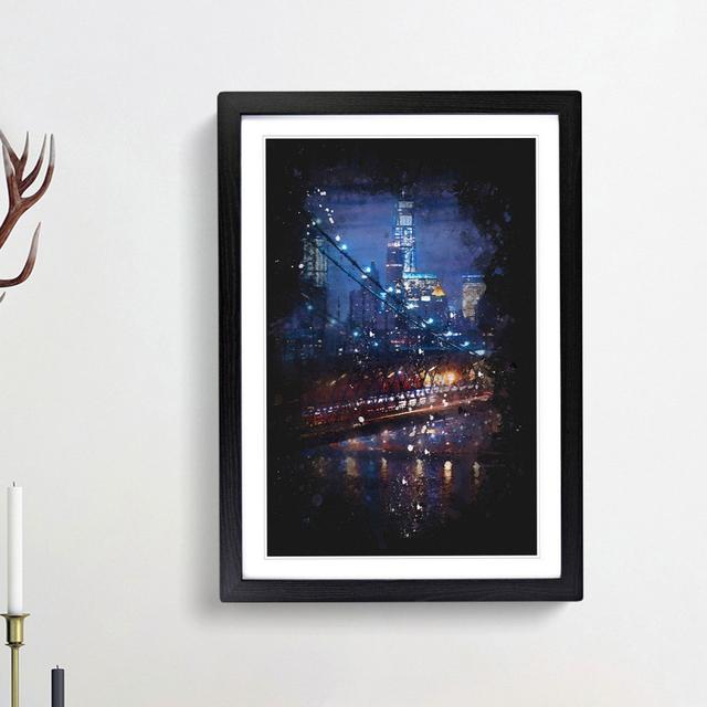 View of New York City - Picture Frame Painting Print East Urban Home Frame Option: Black Framed, Size: 87cm H x 62cm W x 2cm D on Productcaster.