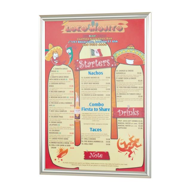 Busygrip Stainless Steel Poster Frame Symple Stuff Size: 84 cm H x 59.4 cm W on Productcaster.