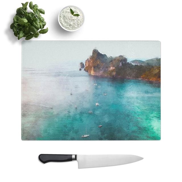 The Phi Phi Islands in Thailand Chopping Board East Urban Home Size: 0.4cm H x 20cm W x 28.5cm L on Productcaster.