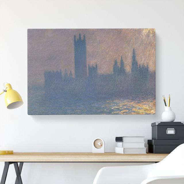 Houses of Parliament in London Vol.3 by Claude Monet - Wrapped Canvas Painting East Urban Home Size: 40cm H x 60cm W x 3cm D on Productcaster.