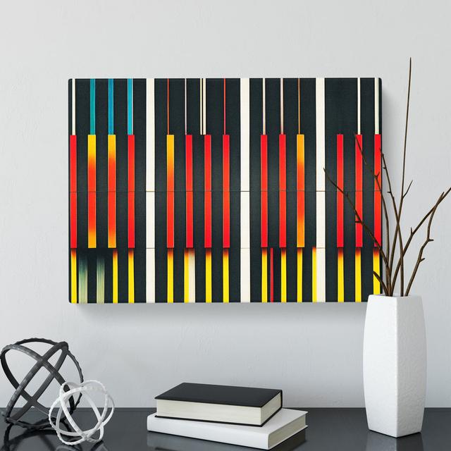 Audio Equalizer Abstract Art Vol.3 - Wrapped Canvas Painting Metro Lane Size: 50cm H x 76cm W x 3cm D on Productcaster.