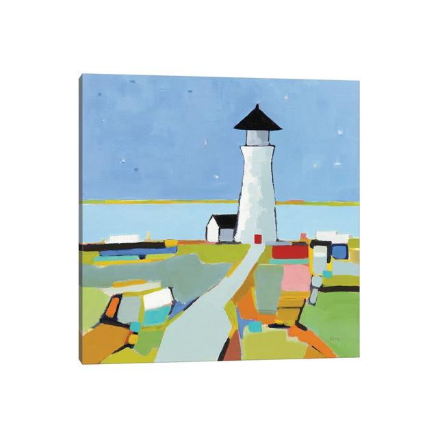 To The Lighthouse by Phyllis Adams - Wrapped Canvas Gallery-Wrapped Canvas Giclée Breakwater Bay Size: 45.72cm H x 45.72cm W x 1.91cm D on Productcaster.