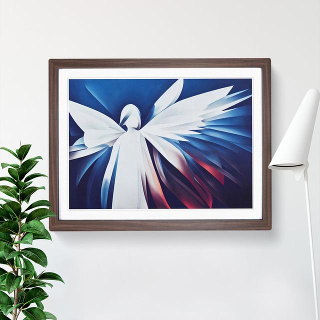 Beautiful Angel Abstract Happy Larry Frame Colour: Brown Framed, Size: 46cm H x 64cm W x 2cm D on Productcaster.