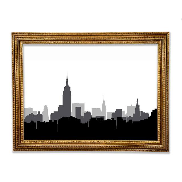 New York Silhouette B N W - Einzelne Bilderrahmen Kunstdrucke Bright Star Größe: 42,1 cm H x 59,7 cm B on Productcaster.